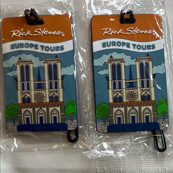2 Rick Steves Europe Tours Luggage Tags, New - Picture 2 of 7
